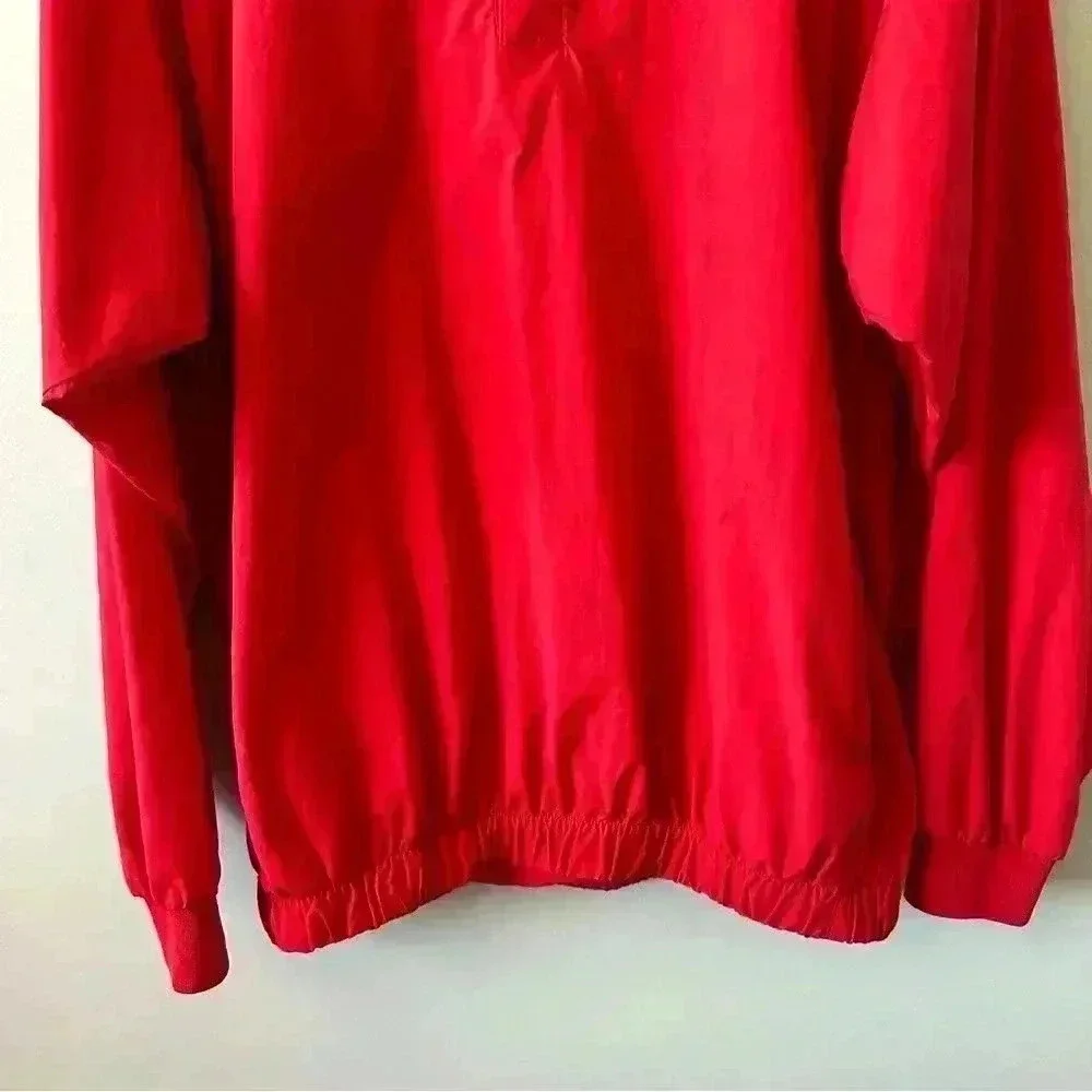Footjoy Windbreaker Men’s large Button Golf Jacket Coat Lightweight Red …